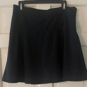 Athleta Black A-Line Mini Skirt With Shorts, size 10